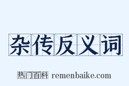 杂传反义词是什么意思的图片